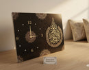 Handcrafted Wooden Wall Clock – Digital Printed Islamic Art